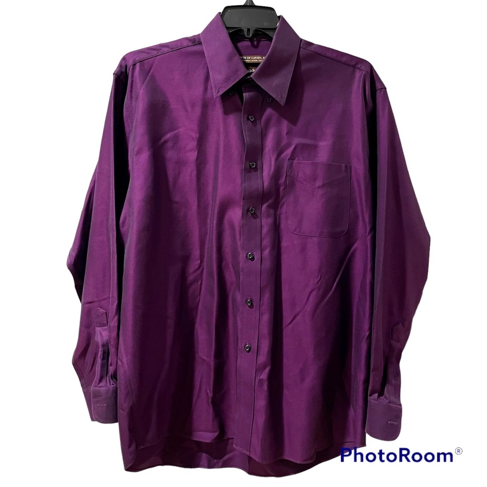 Forsyth of Canada Long Sleeve Shirt Button Up Purple Like New Great Look…